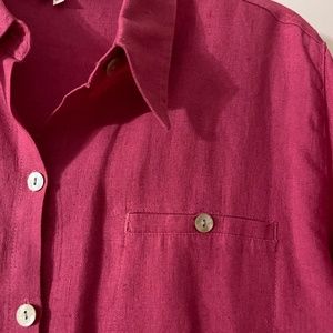 Chico's Design Linen Tunic Shirt L